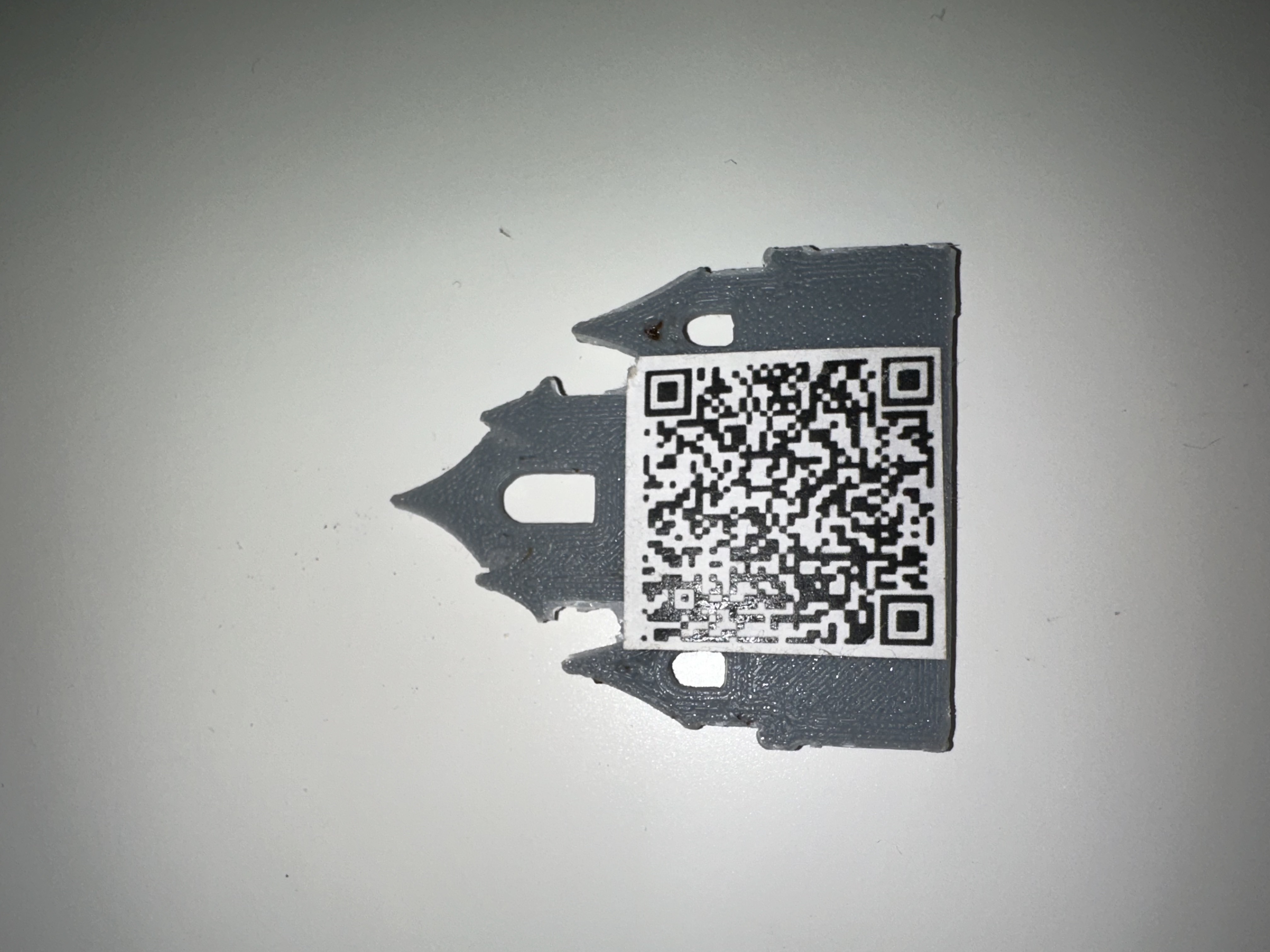 Attempted to print QR, failed so I put it on a sticker.